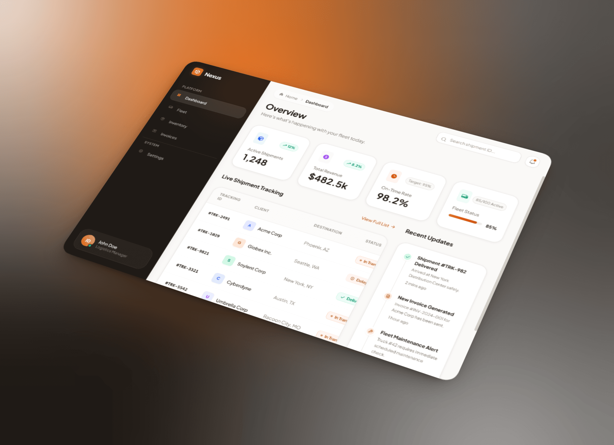 Nexus dashboard preview