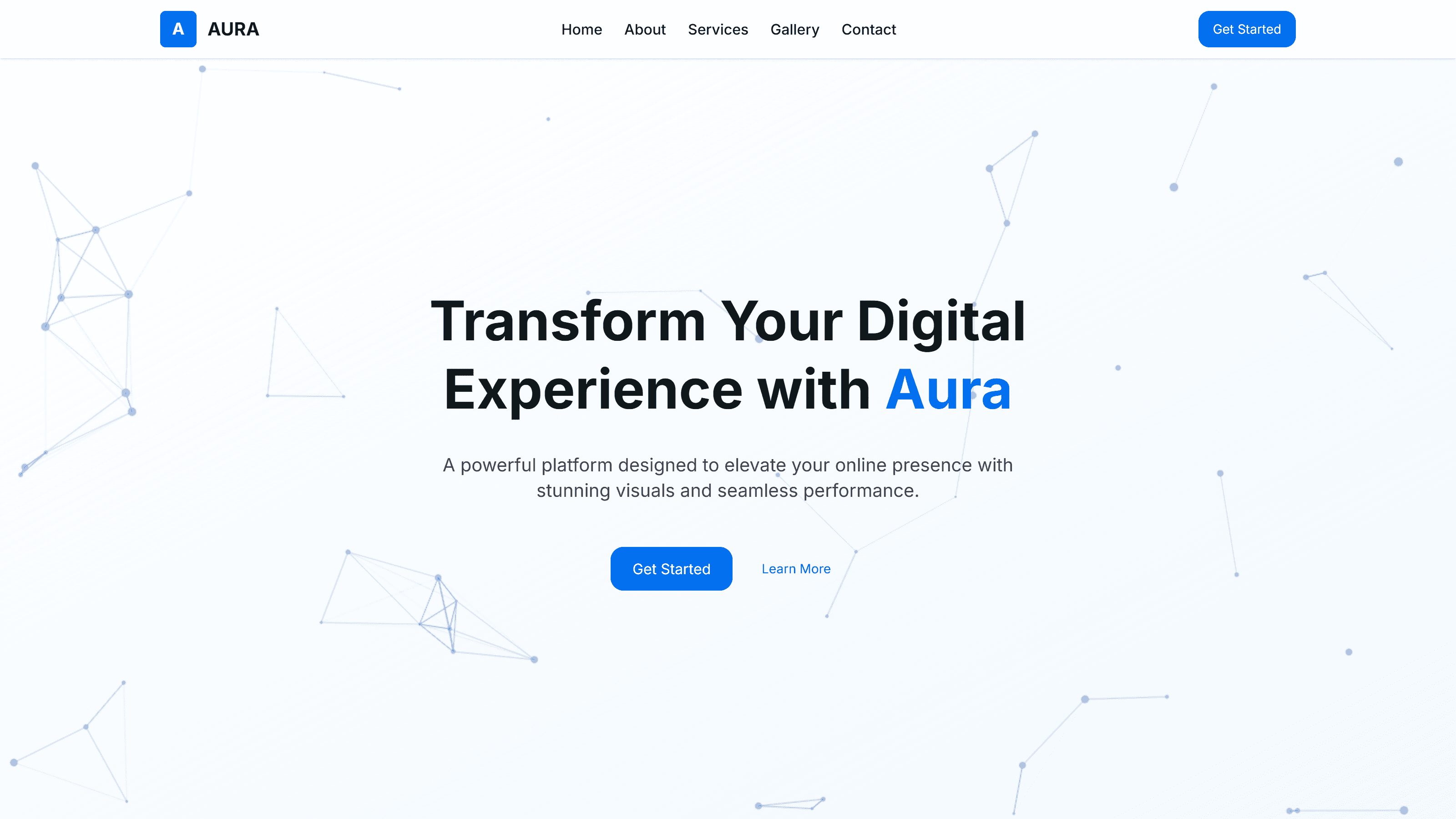 Aura Landing Template